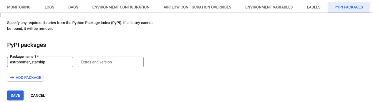 PyPi Packages Tab, Adding a Package